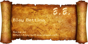 Bley Bettina névjegykártya